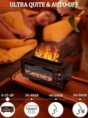 Vintage Fireplace Diffuser, Simulation Flame Humidifier 200ml