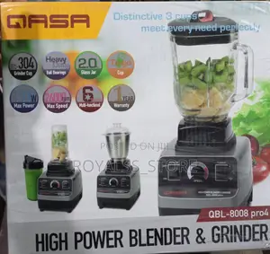Qasa Pro4 High Power Blender and Grinder With 3jar