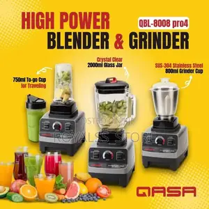 Qasa Pro4 High Power Blender and Grinder With 3jar