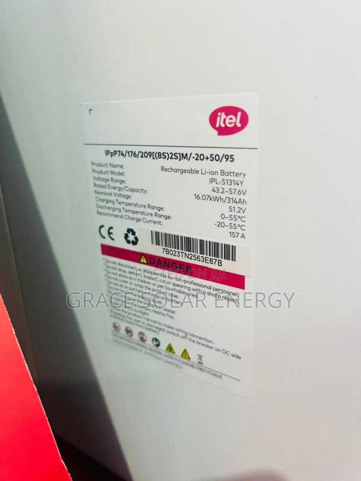 Itel 16kwh Lithium Battery