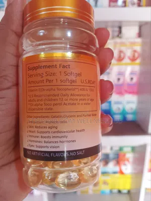 Natural Vitamin E Softgels – 100 Softgels