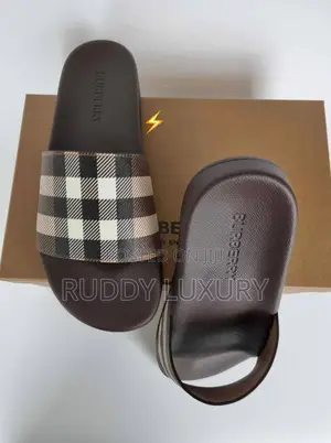 Top Quality Burberry Check Slide Slippers | Unisex Designer Slides