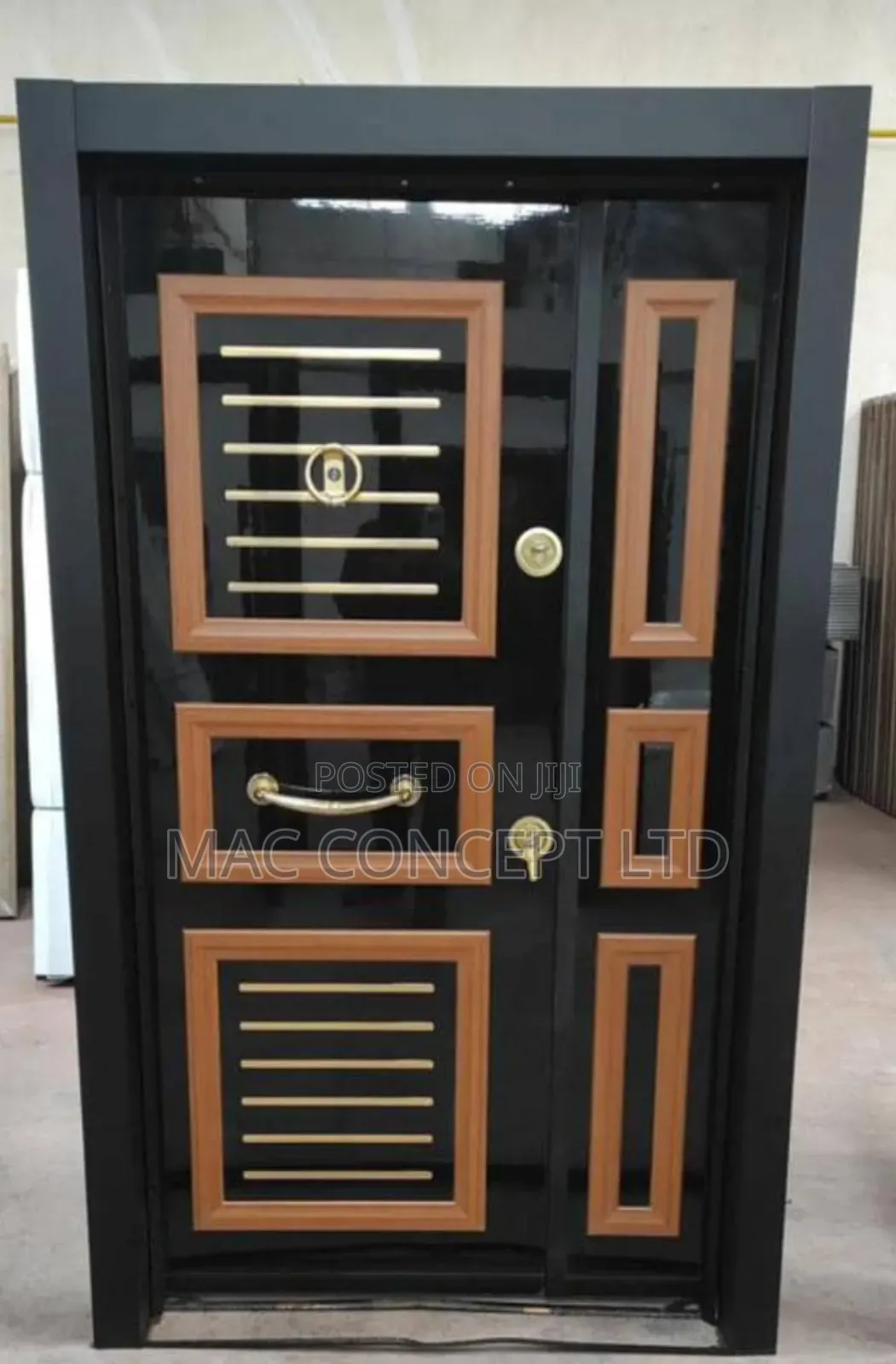 Black With Brown Luxury Door