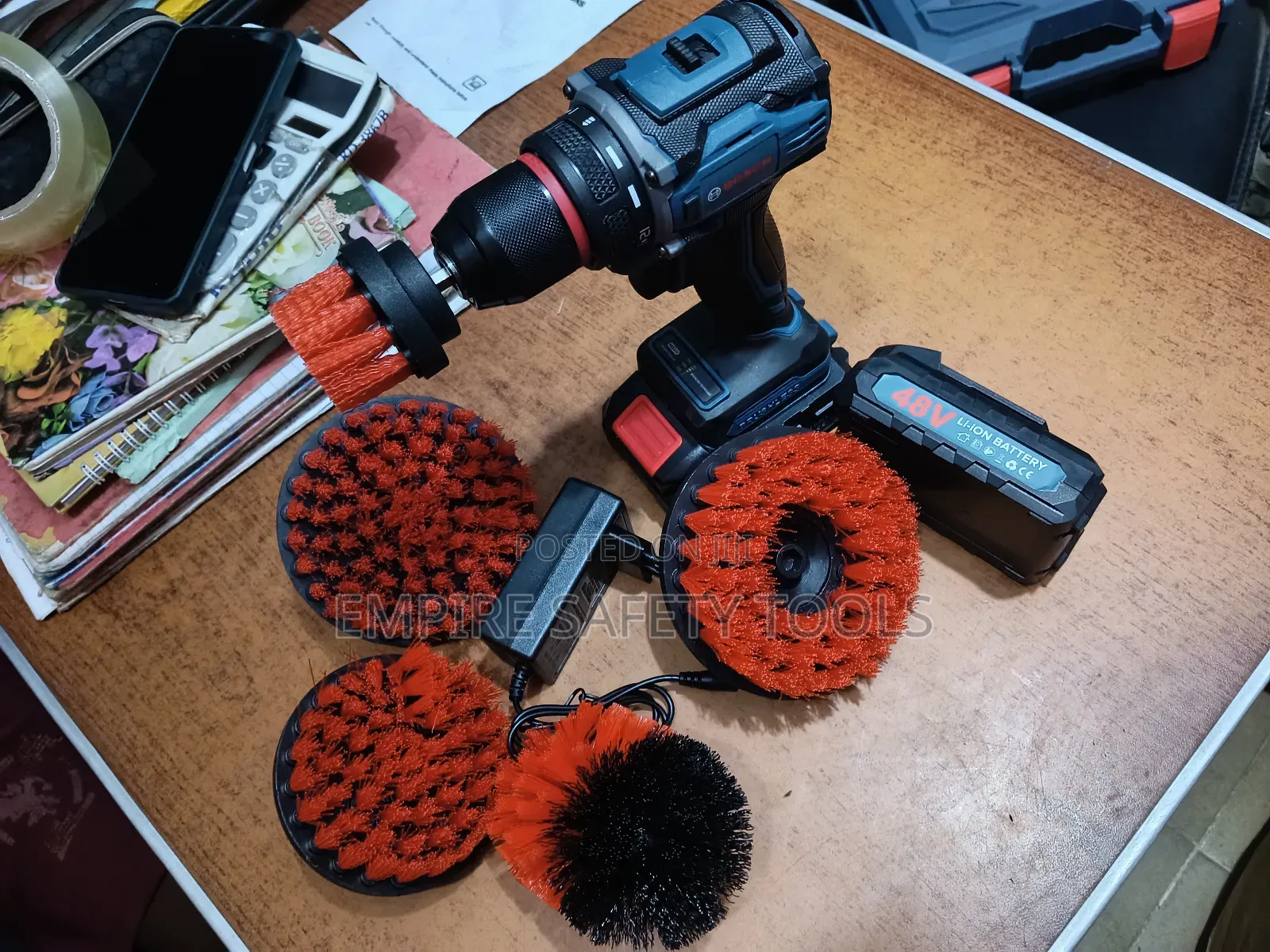 5pcs Cleaning Brush With 13mm Drill