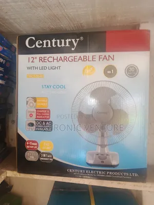 Century Rechargeable Table Fan