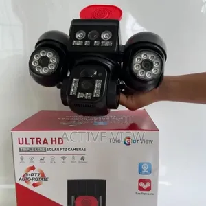 PTZ Security 3lens 4g CCTV Solar Camera