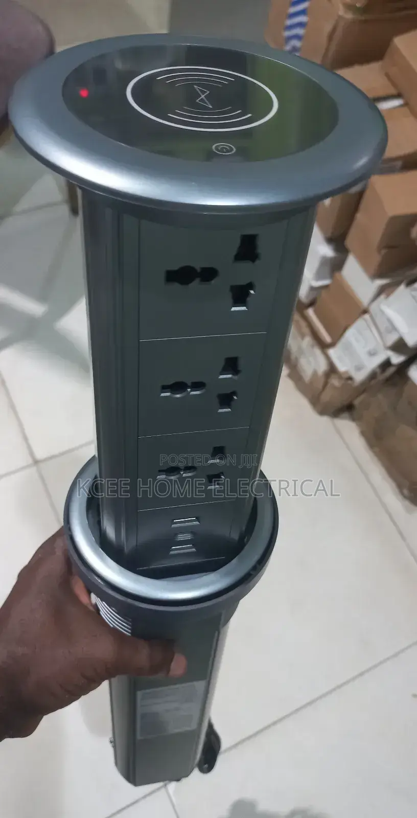 Smart Lifting Pop-Up Socket With USB, Type-C Wireless Charging
