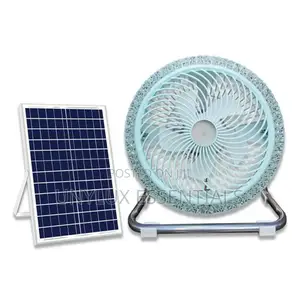Solar Fan With Crystal Light