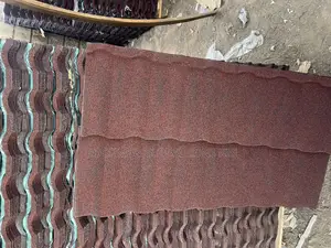 Pure Wine Color Stone Coated Roofing Tiles Red Black