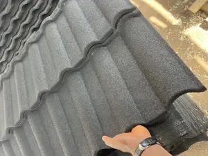 Coated Roofing Sheet Plane Black Milano Tile