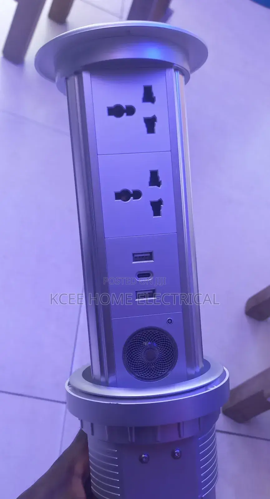 2 - Way Lifting Pop-Up Socket With Bluetooth Speaker, USB,Type-C