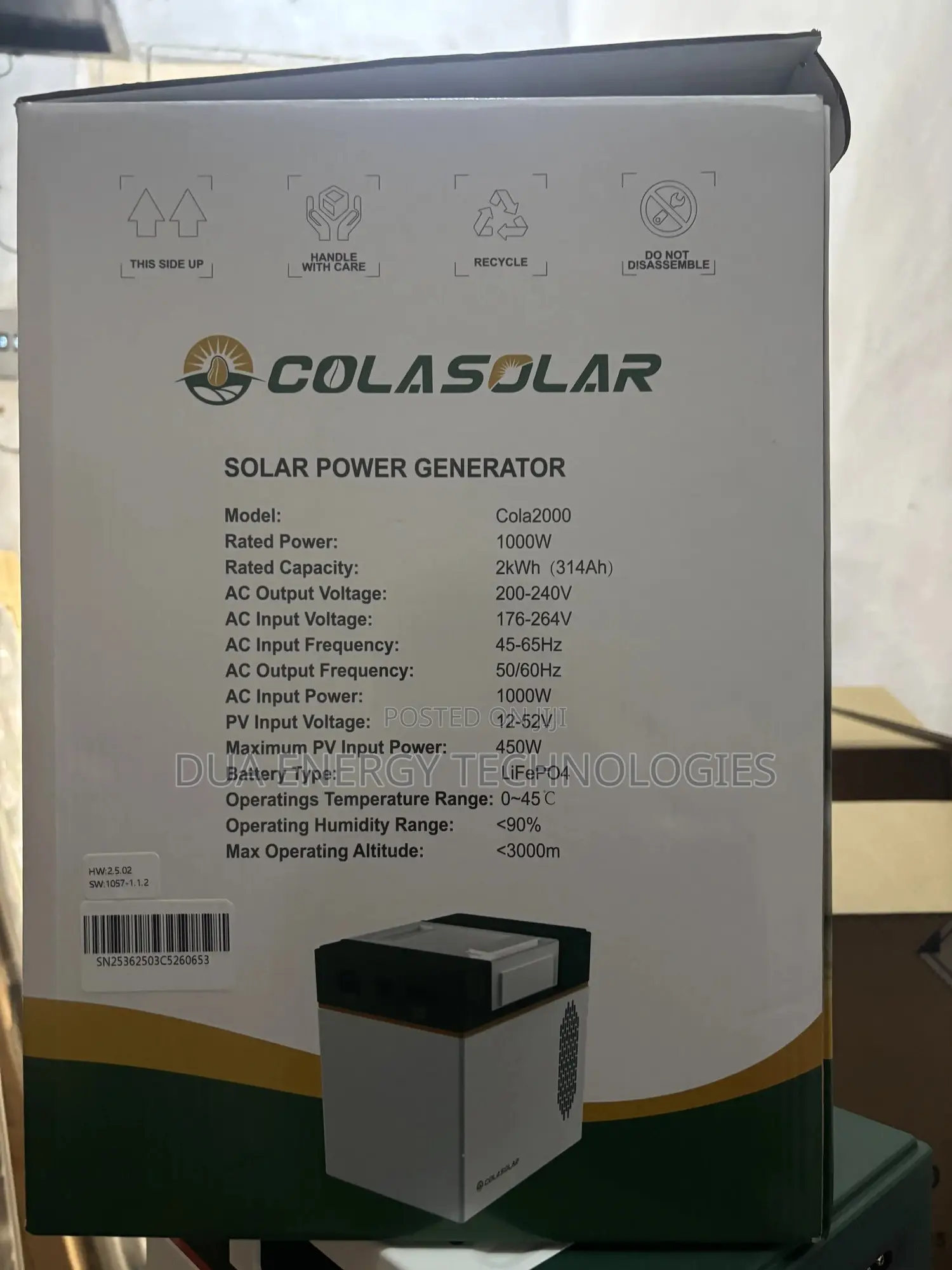 Cola2000 2kwh Lithium Battery Solar Generator