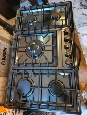 Original Bosch Luxury Built-in Black Stainless Steel 5 Burners Gas