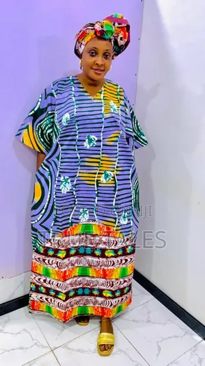 Comfortable Readymade Ankara Boubou/Abaya Free Size Gown