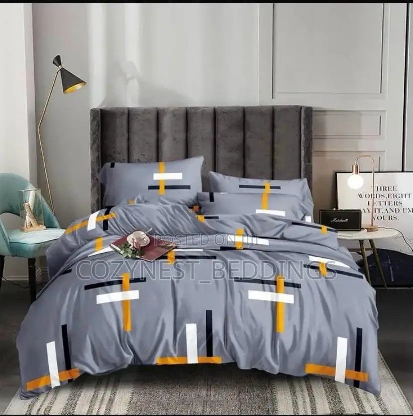 Grey Bedsheets Pillowcases Duvet (6x6)