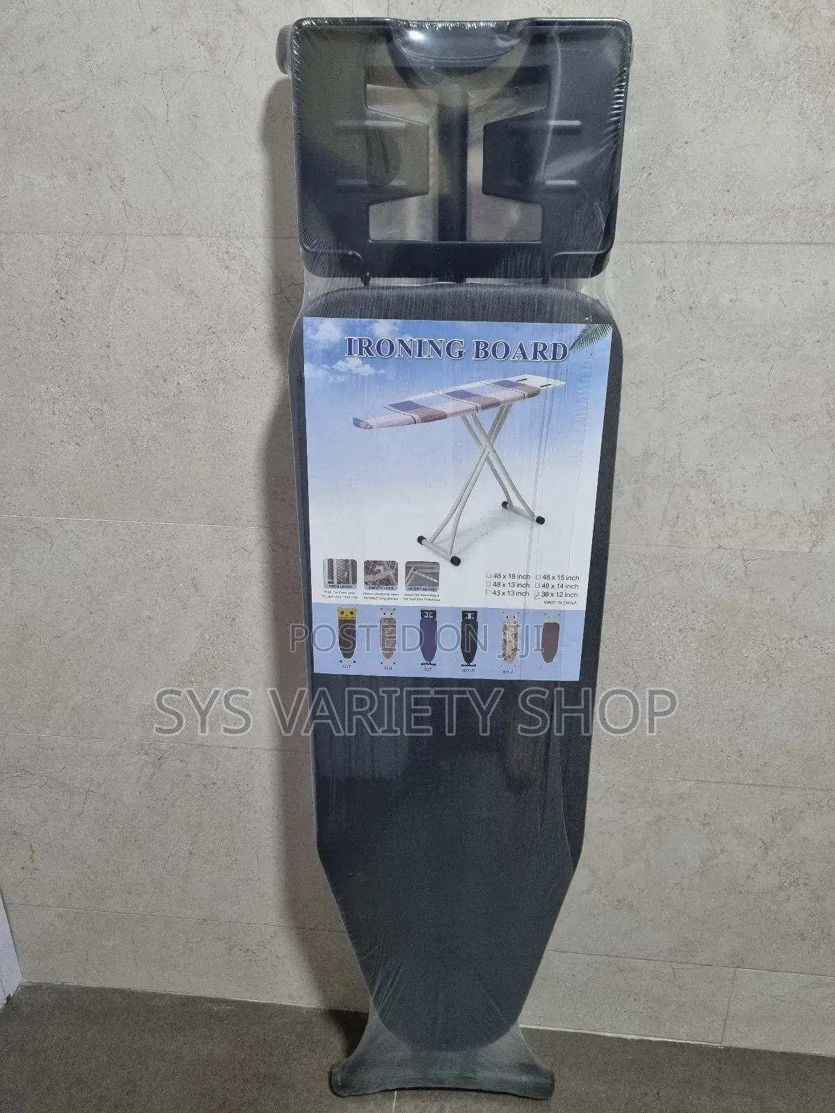 Ironing Board Black 36x12 Inch
