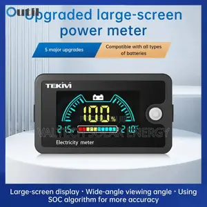 Premium Digital Colour Display 8v -100v Voltmeter for All Battery Type