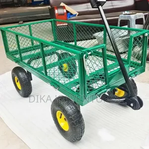 Steel Mesh Farm Used Gardens Wagon Cart Trolley