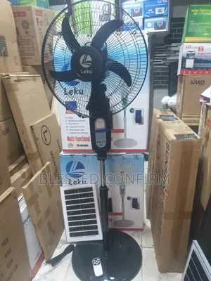 Leku 16" Inches Ac/Dc Solar Fan With Bluetooth Speaker and Panel