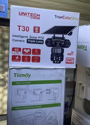 High Intelligent Solar PTZ Camera Triple Lens. Solar Camera Importer