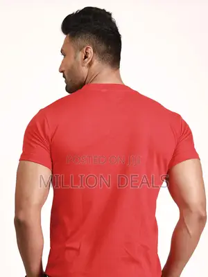 Custom Fit Men's Round Neck T-Shirt Red