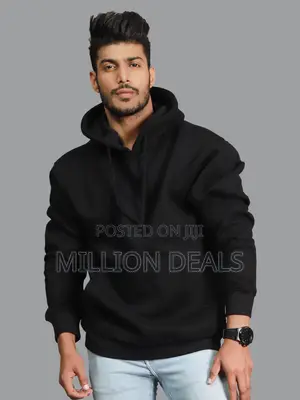 Black Unique Pullover Hoodie