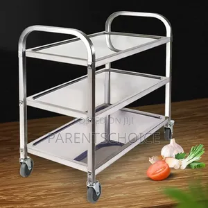 Stainless Steel Utility Cart Bar Cart Kitchen Trolley