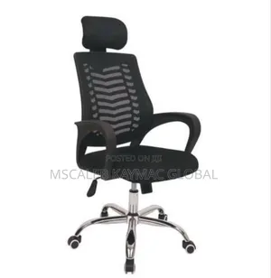 Semi Mesh Chair With Head Rest Lumber Support And Jack Controls