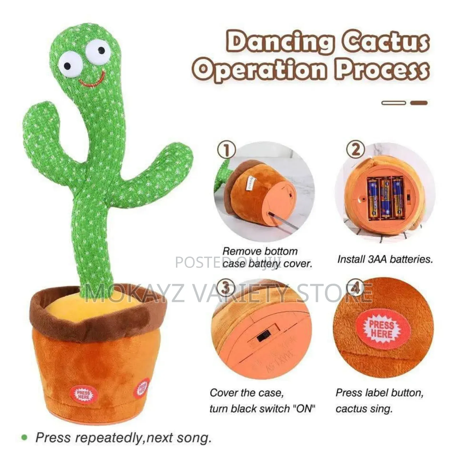 Rechargeable Talking Cactus