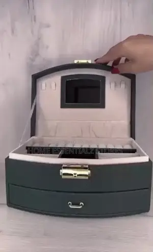 Elegant Jewelry Box With Mirror and Lock