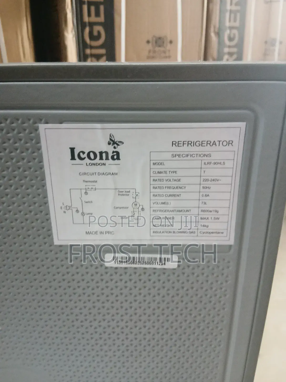 Icona Tabletop Single Door Fridge