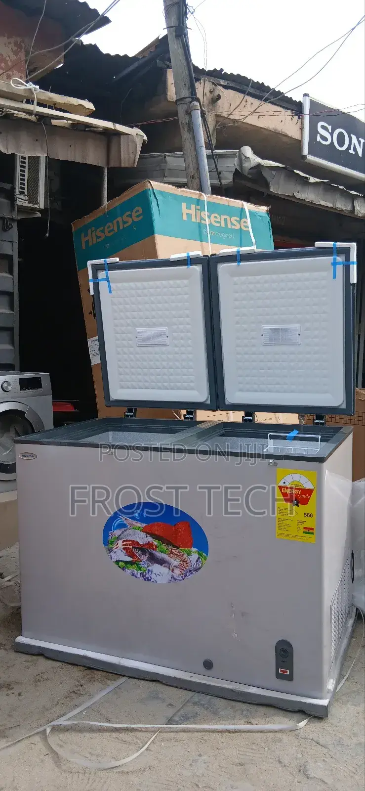 Aucma Bd468 Double Door Chest Freezer.