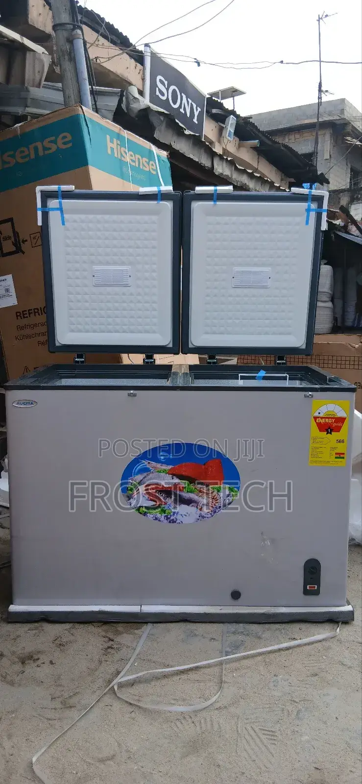 Aucma Bd468 Double Door Chest Freezer.