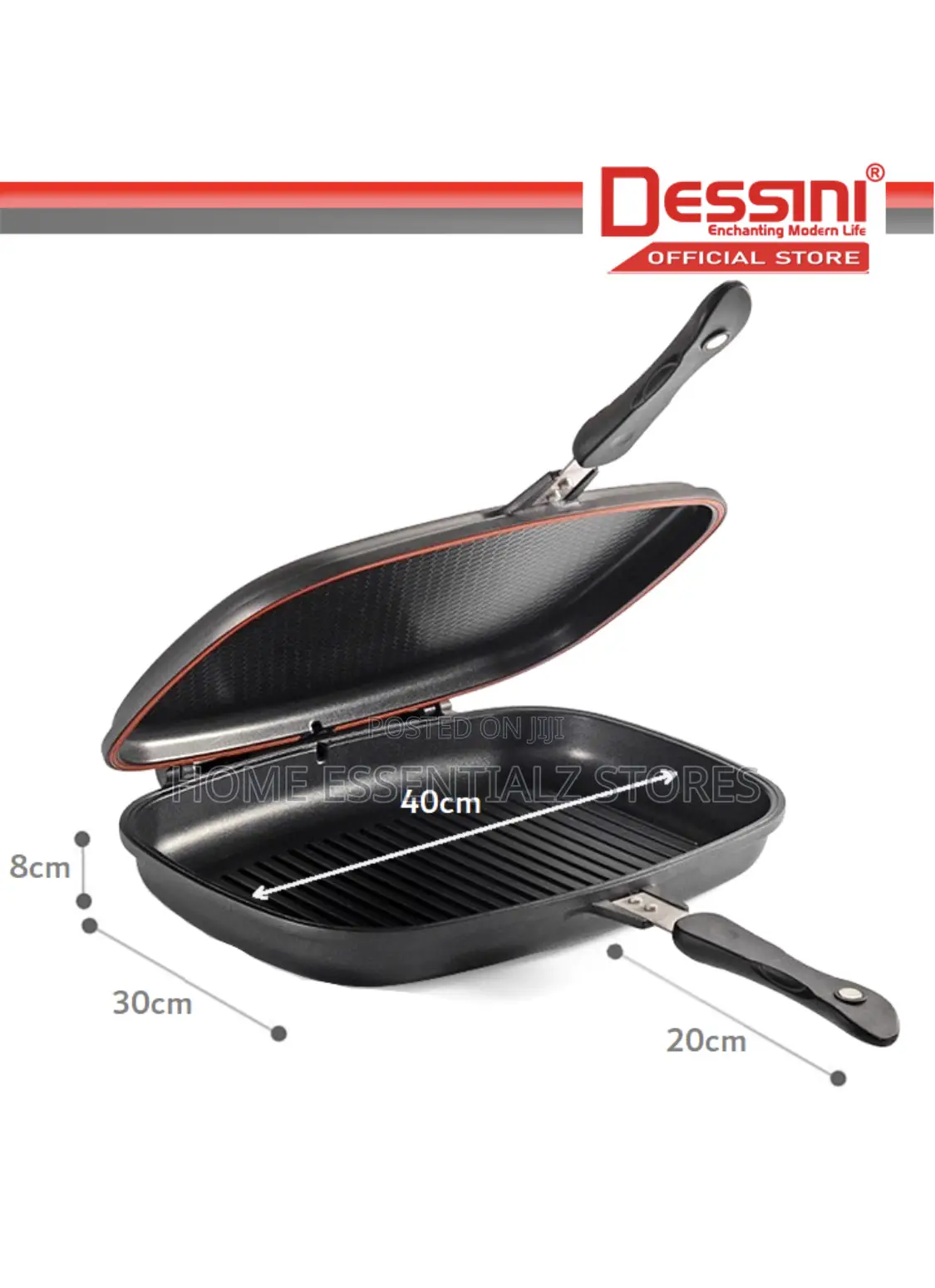 40cm Dessini Pan - Die Casting Double Grill Pan