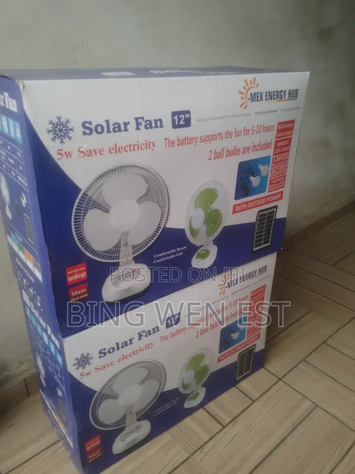 Rechargeable Solar Fan