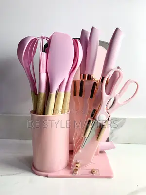Silicone Cookware Utensils Plus Knives Set