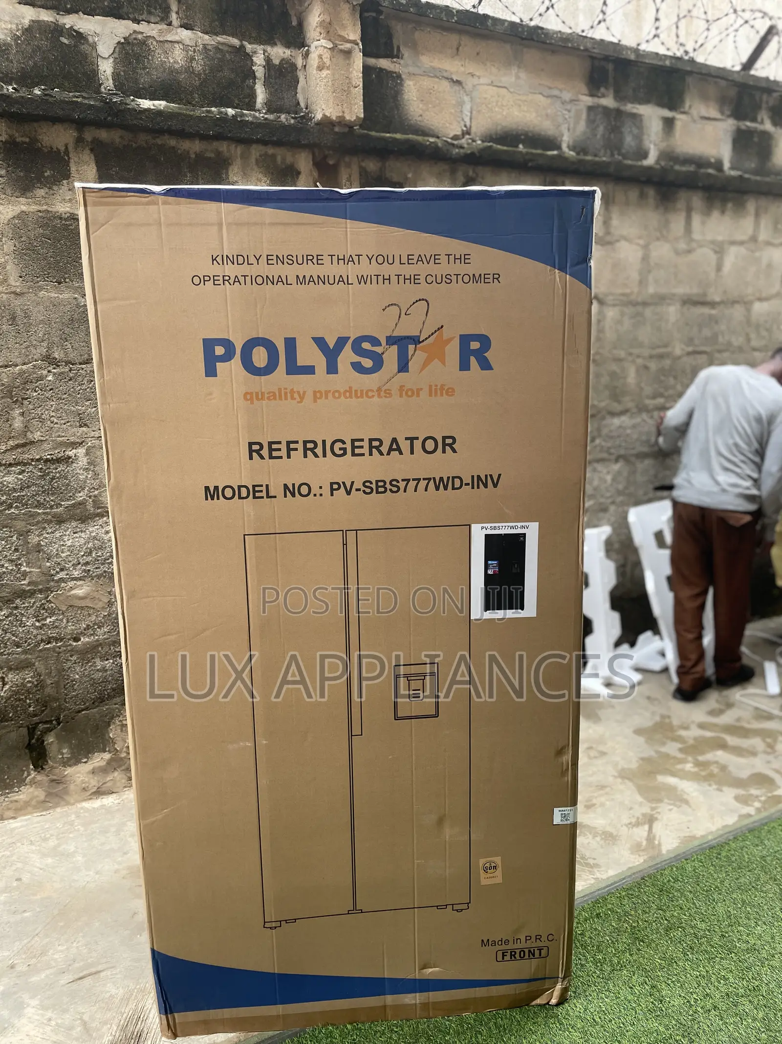 Polystar 620 Liters Side-by-Side Double Door Refrigerator