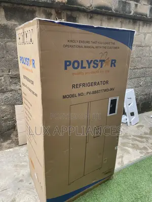 Brand New Polystar 620 Liters Side by Side Refrigerator