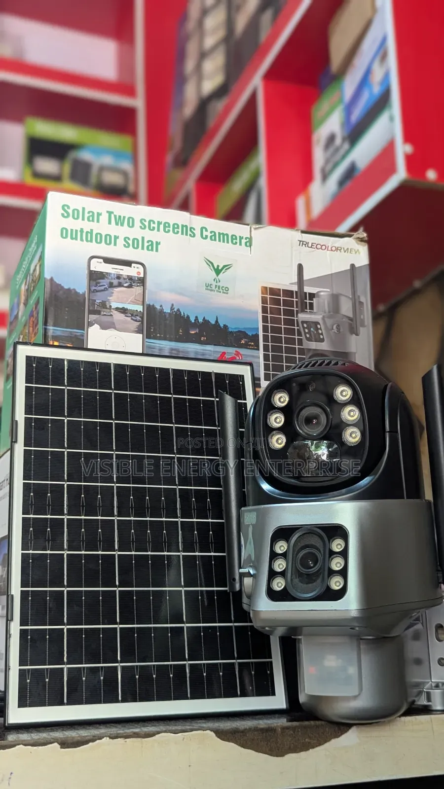 V380 Solar Security Camera (Double Lens)