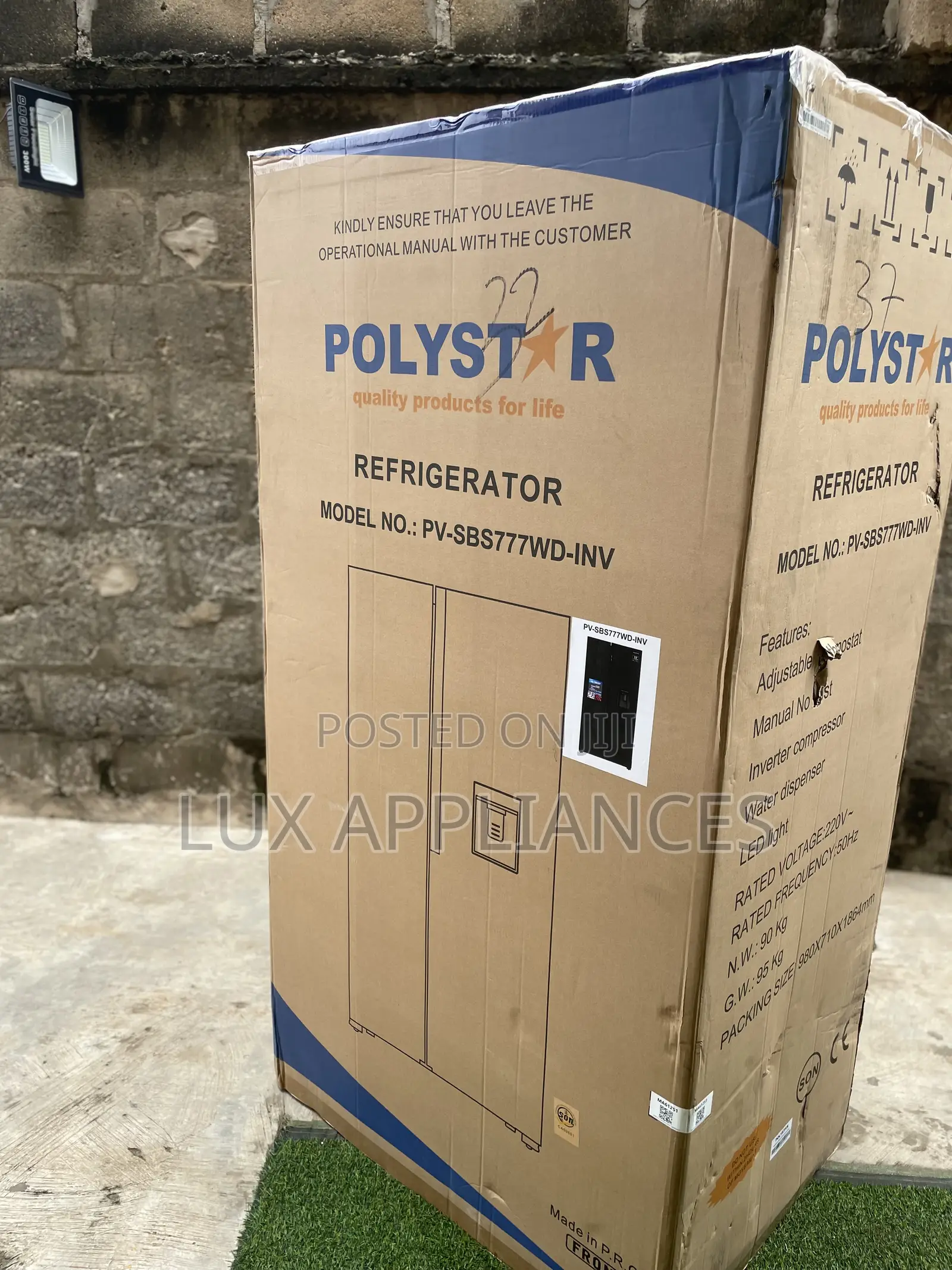Polystar Side by Side Fridge | Excellent Condition