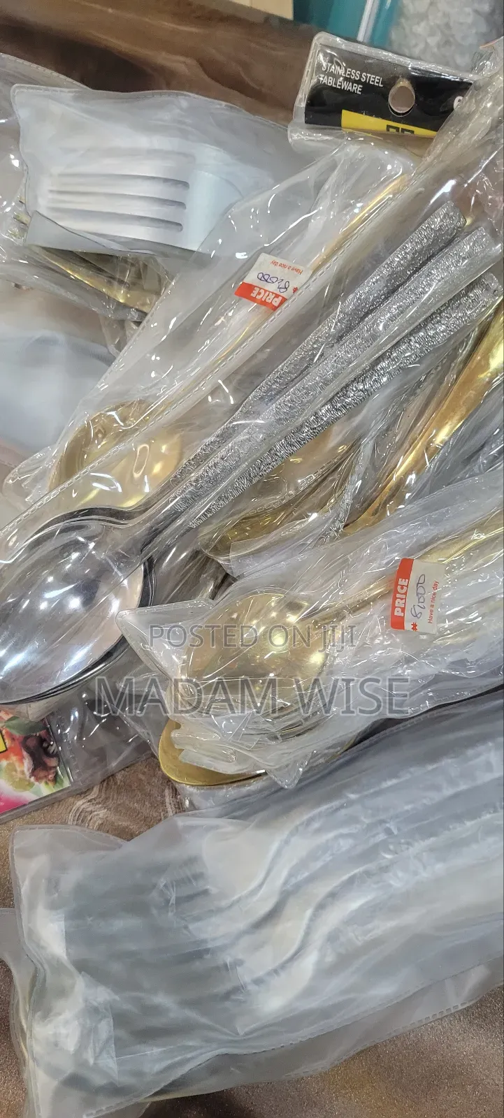 Stainless Steel. Tableware.Spoon, Fork . Available in Gold and Silver.