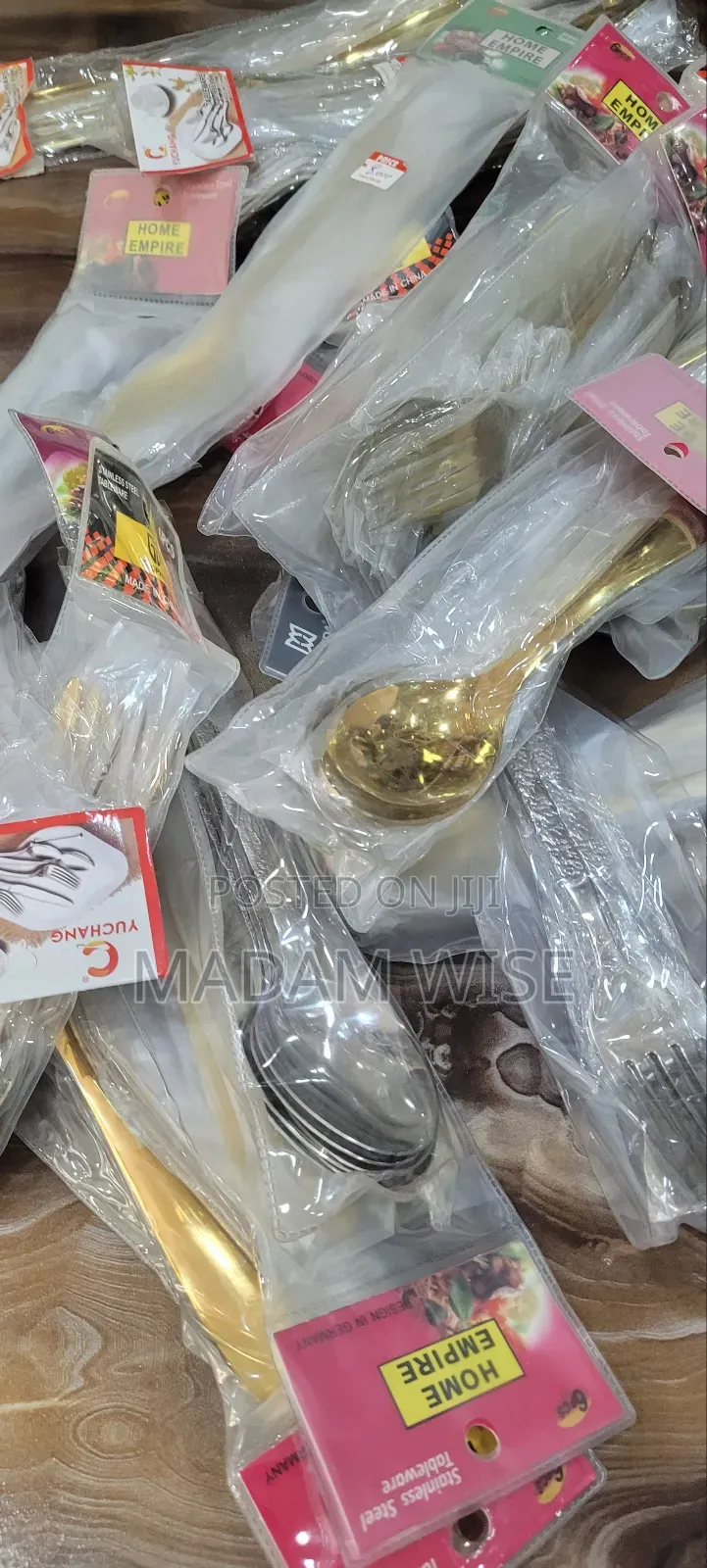 Stainless Steel. Tableware.Spoon, Fork . Available in Gold and Silver.