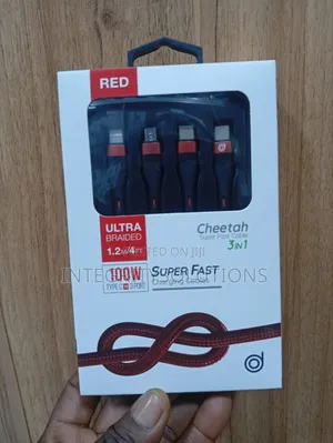 Super Fast Charging Cable.Red Ultra 100w