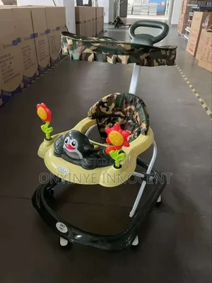 Skyland Camouflage Baby Walker With Parental Push Handle Canopy