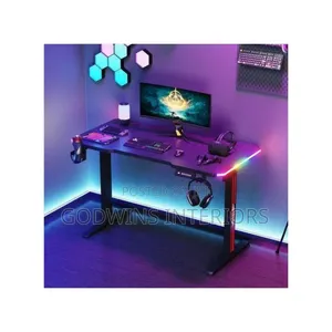 Adjustable Height Desk With Led Light
