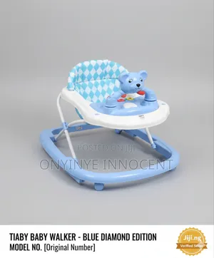 Tiaby Baby Walker – Blue Diamond Edition With Musical Bear Tray