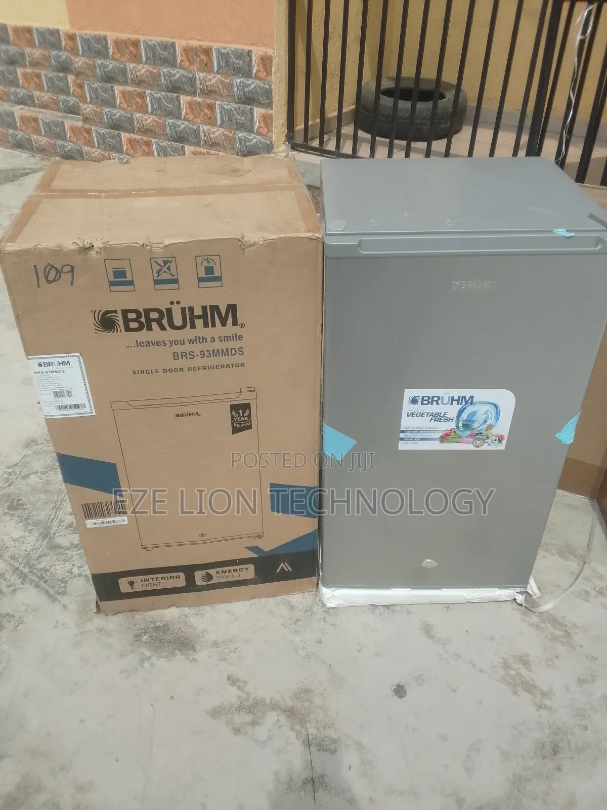 Bruhm Gray Color 90l Refrigerator