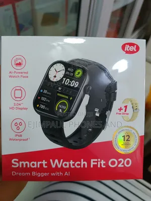 Itel Smart Watch Fit O20 2.04" Hd Display Ip68 Ai-Powered Black
