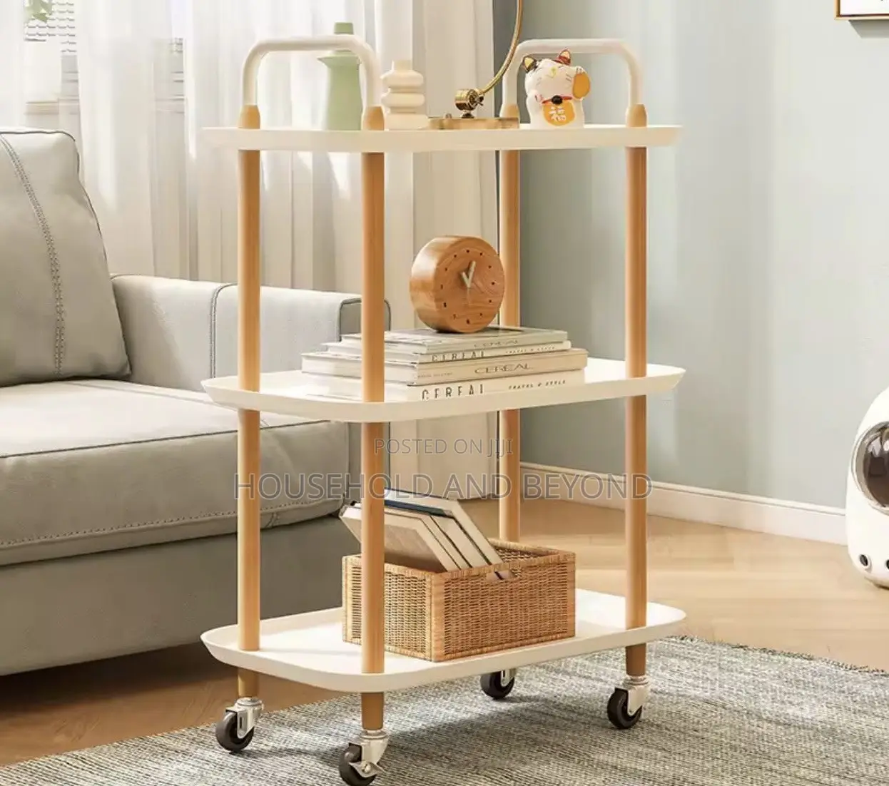 Movable Trolley Storage Rack