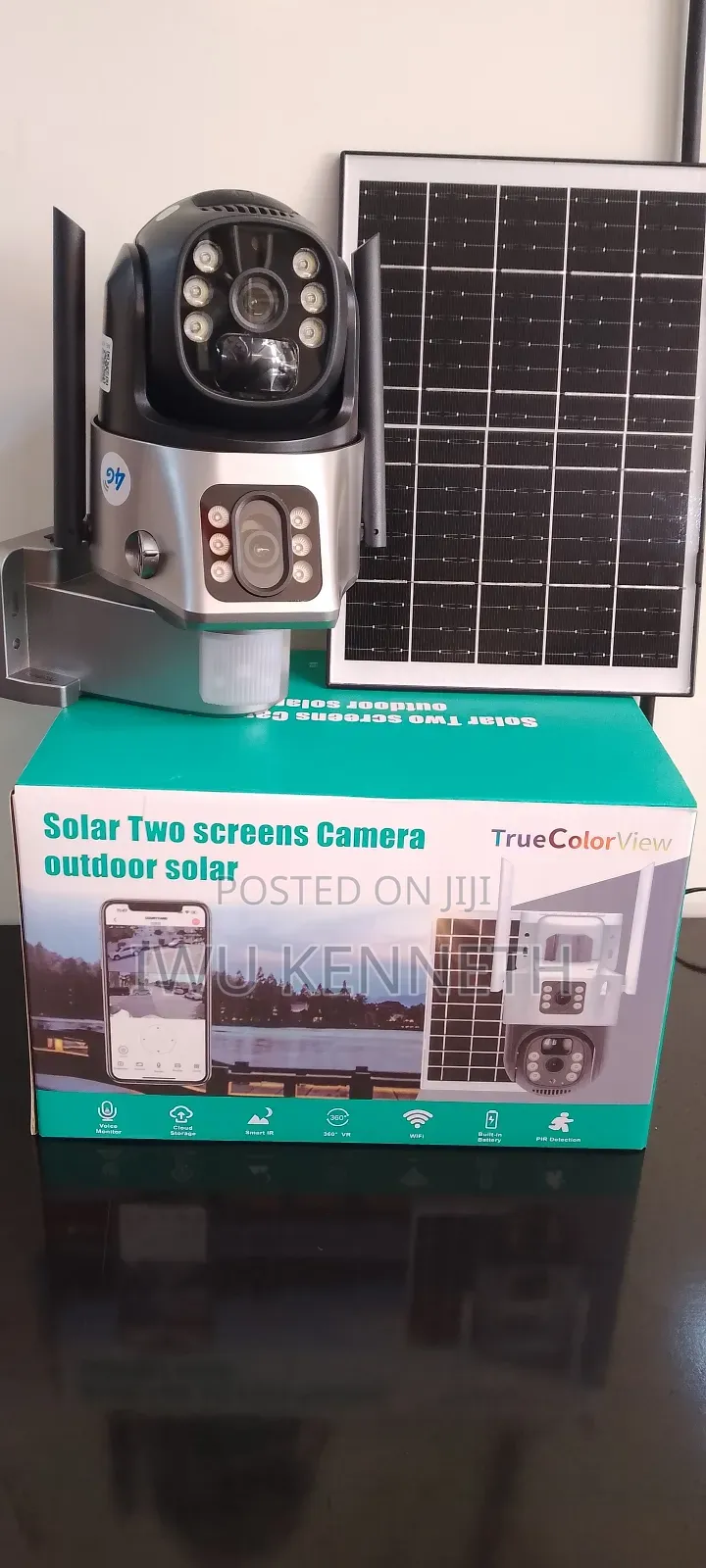 Solar Two Screens Camera Outdoor Solar.